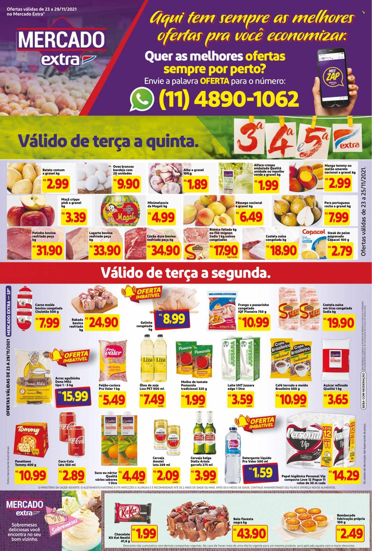 Folheto Mercado Extra - 23/11/2021 - 29/11/2021. Página 1