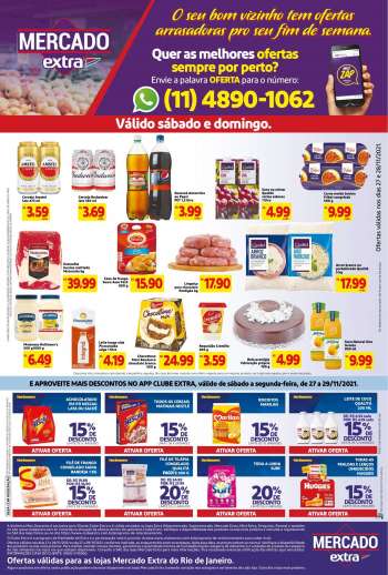 Folheto Mercado Extra - 27/11/2021 - 29/11/2021.
