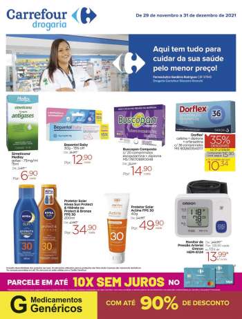 Folheto Carrefour Drogaria - 29/11/2021 - 31/12/2021.