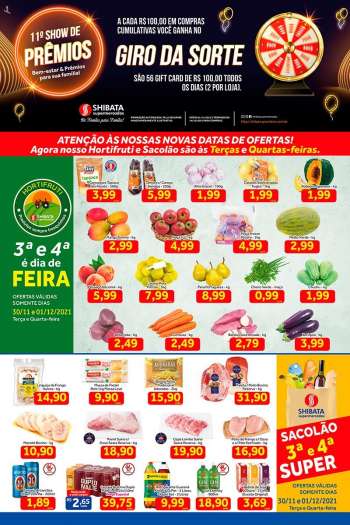 Folheto Shibata Supermercados - 30/11/2021 - 06/12/2021.