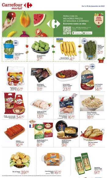 Folheto Carrefour Market - 01/12/2021 - 15/12/2021.