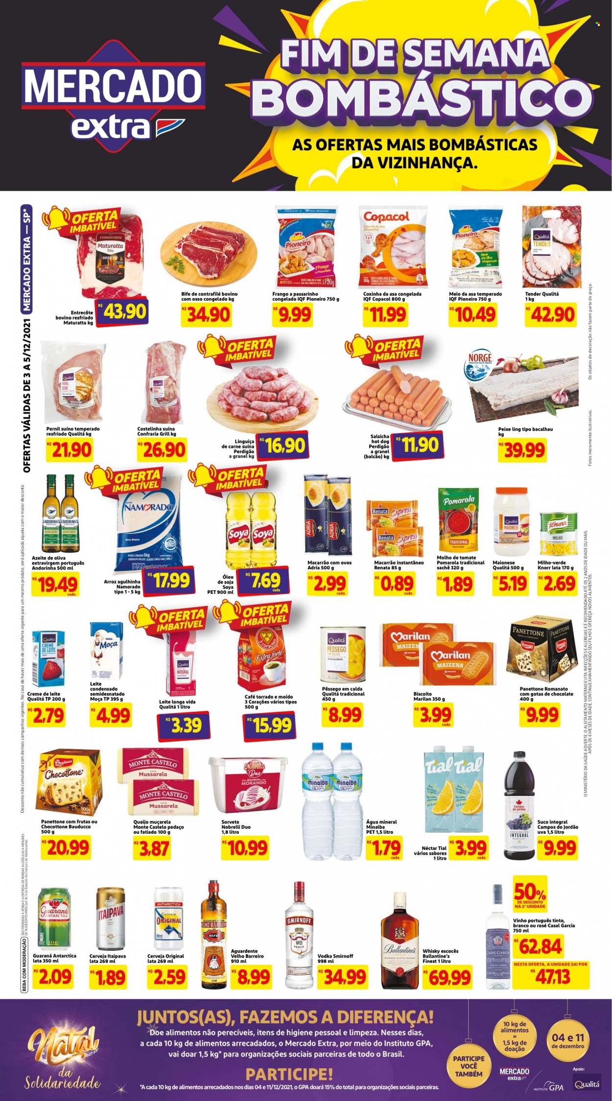 Folheto Mercado Extra - 03/12/2021 - 05/12/2021. Página 1