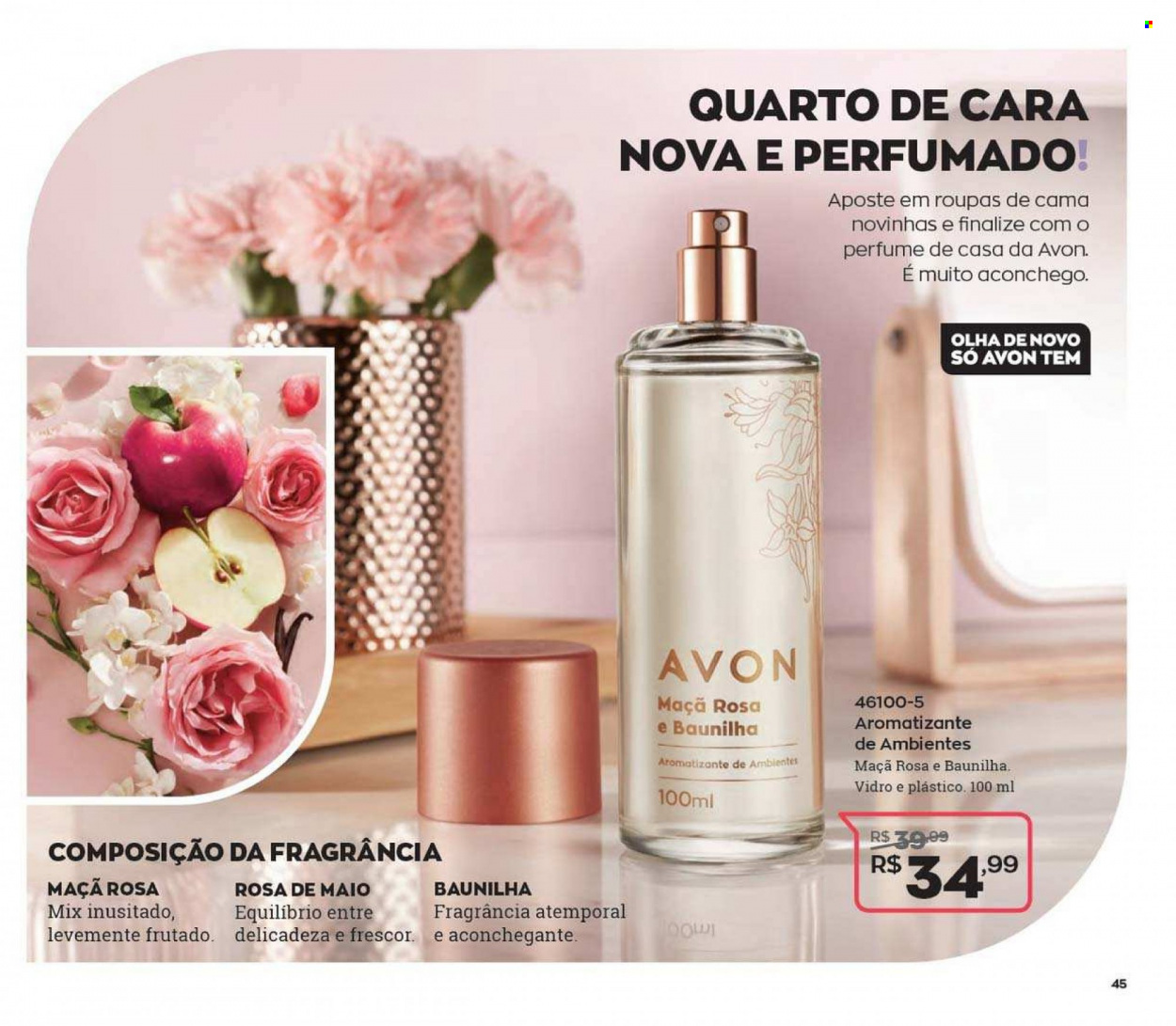 thumbnail - Folheto Avon - Produtos em promoção - Avon, perfume, desodorizador. Página 45.