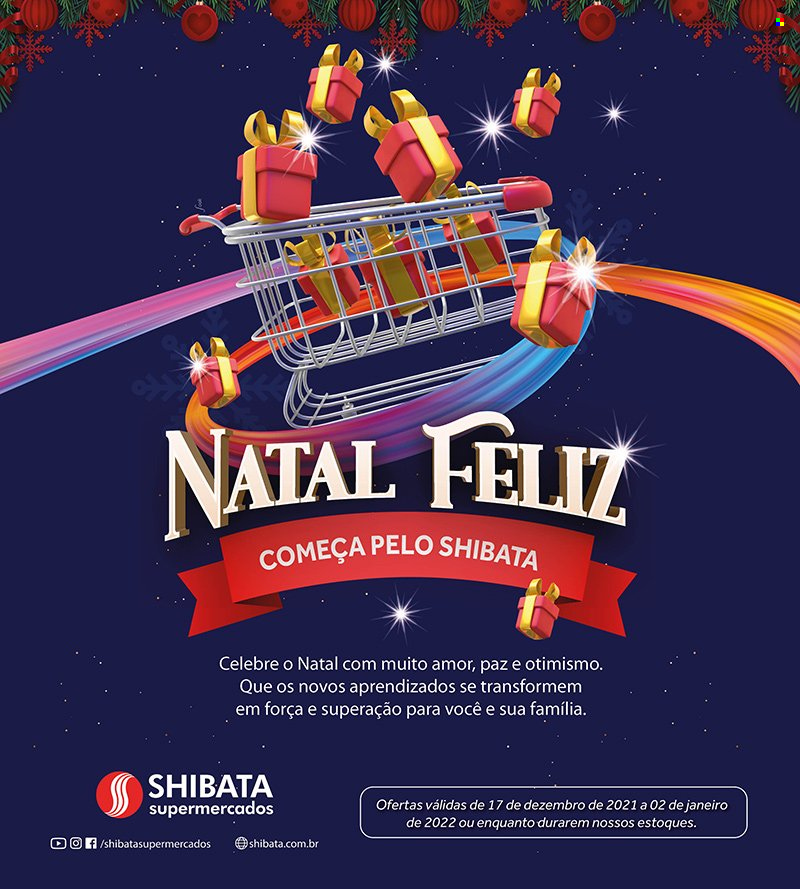 Folheto Shibata Supermercados - 17/12/2021 - 02/01/2022. Página 1