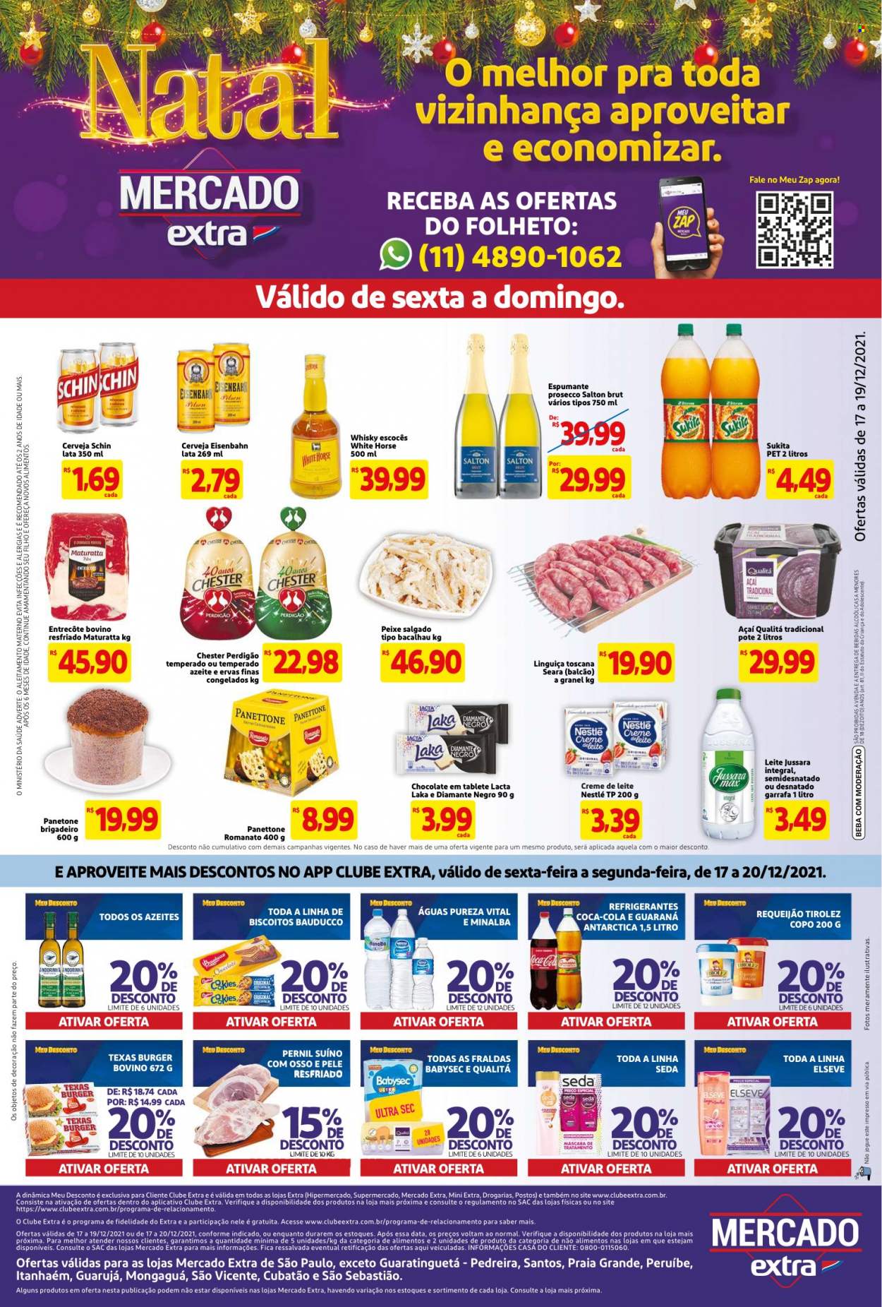 Folheto Mercado Extra - 17/12/2021 - 20/12/2021. Página 1