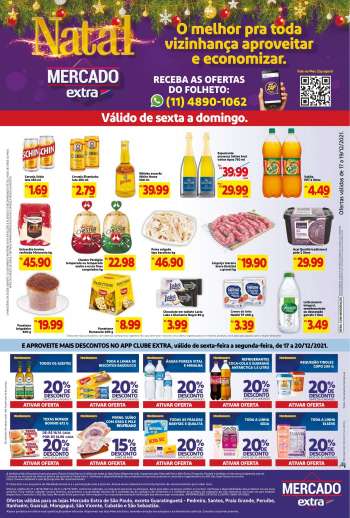 Folheto Mercado Extra - 17/12/2021 - 20/12/2021.