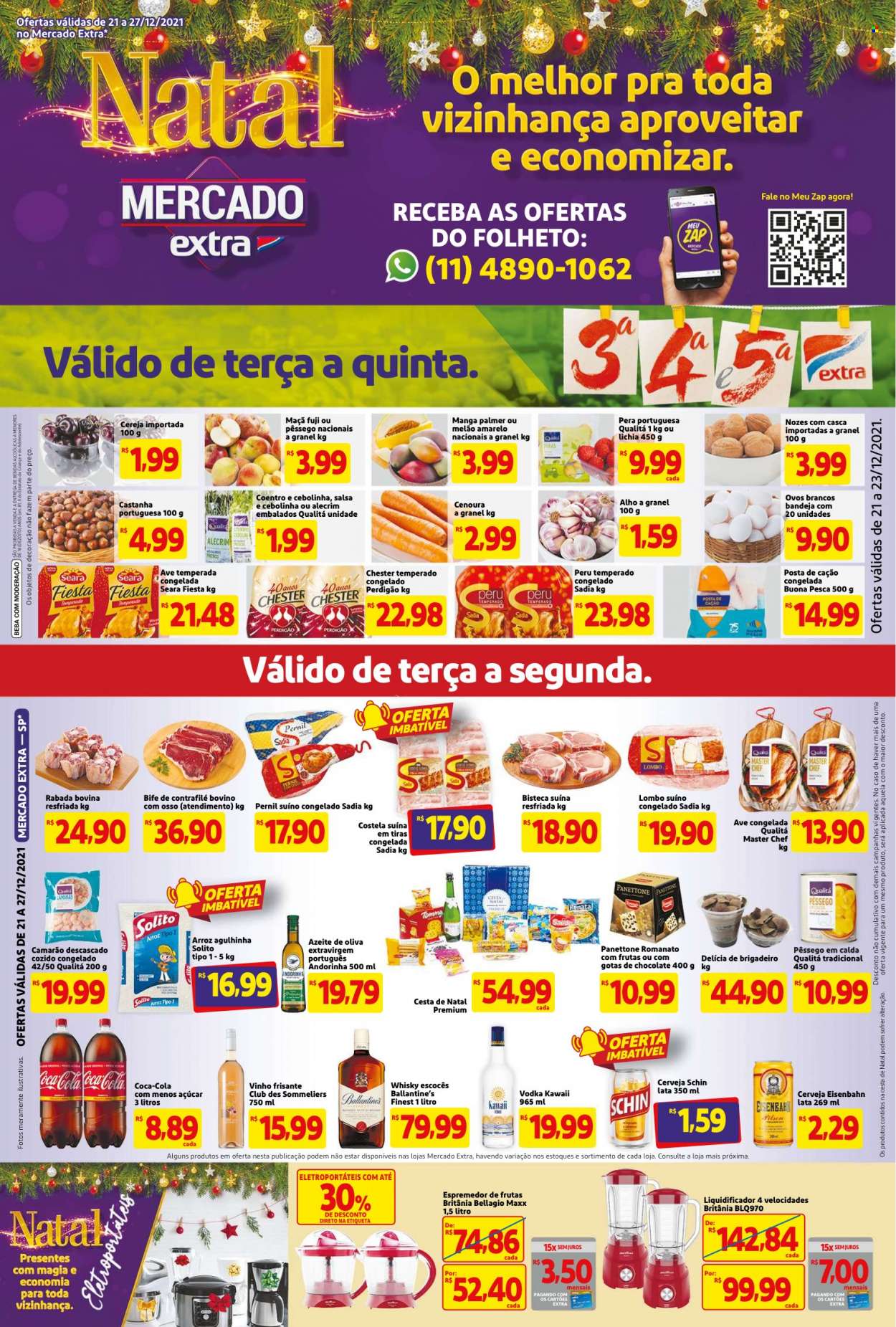 Folheto Mercado Extra - 21/12/2021 - 27/12/2021. Página 1