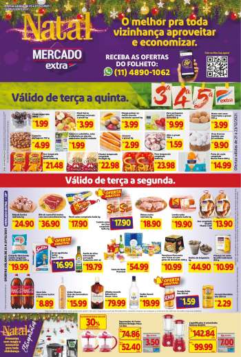 Folheto Mercado Extra - 21/12/2021 - 27/12/2021.