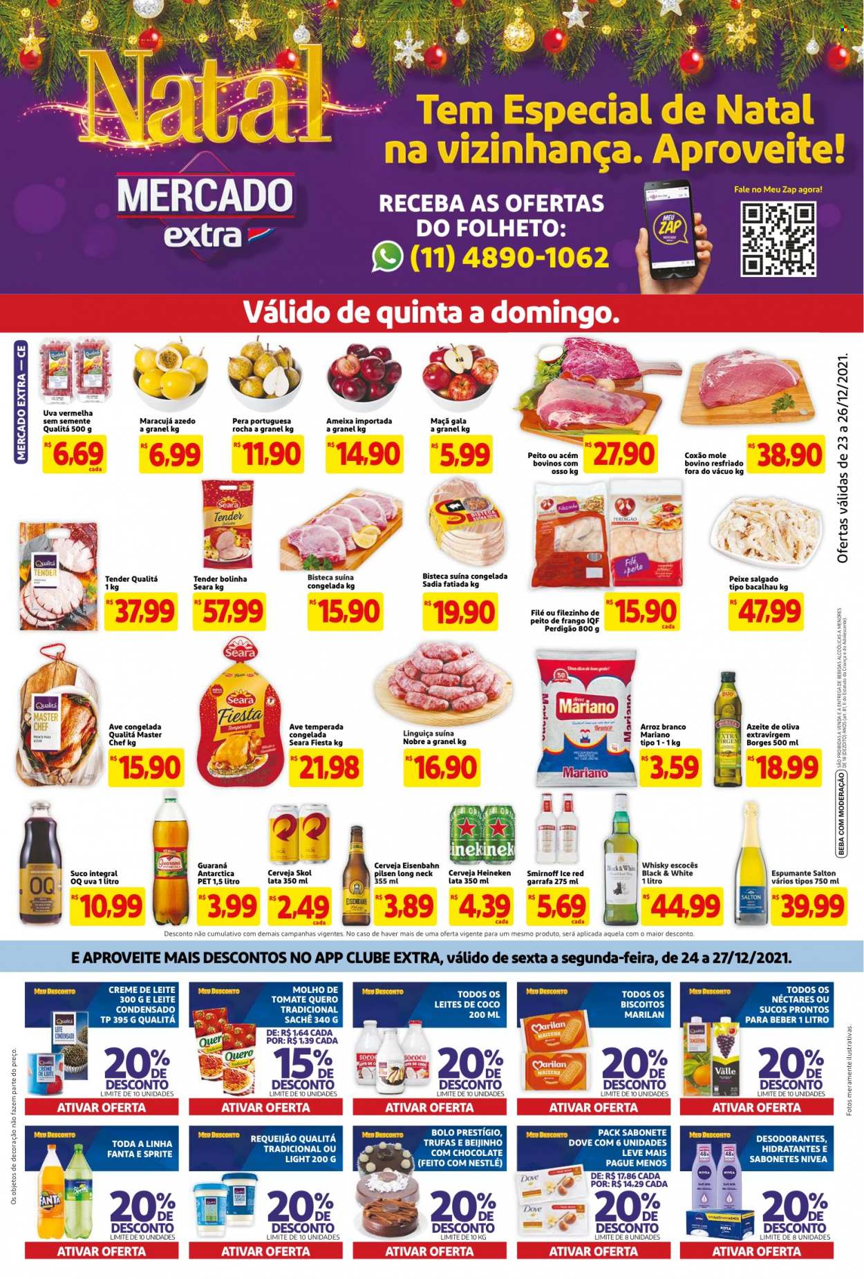 Folheto Mercado Extra - 24/12/2021 - 27/12/2021. Página 1