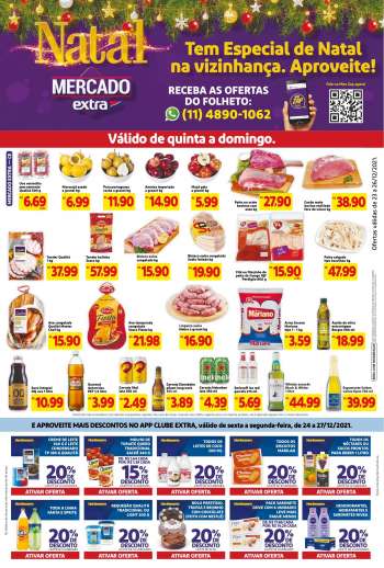 Folheto Mercado Extra - 24/12/2021 - 27/12/2021.