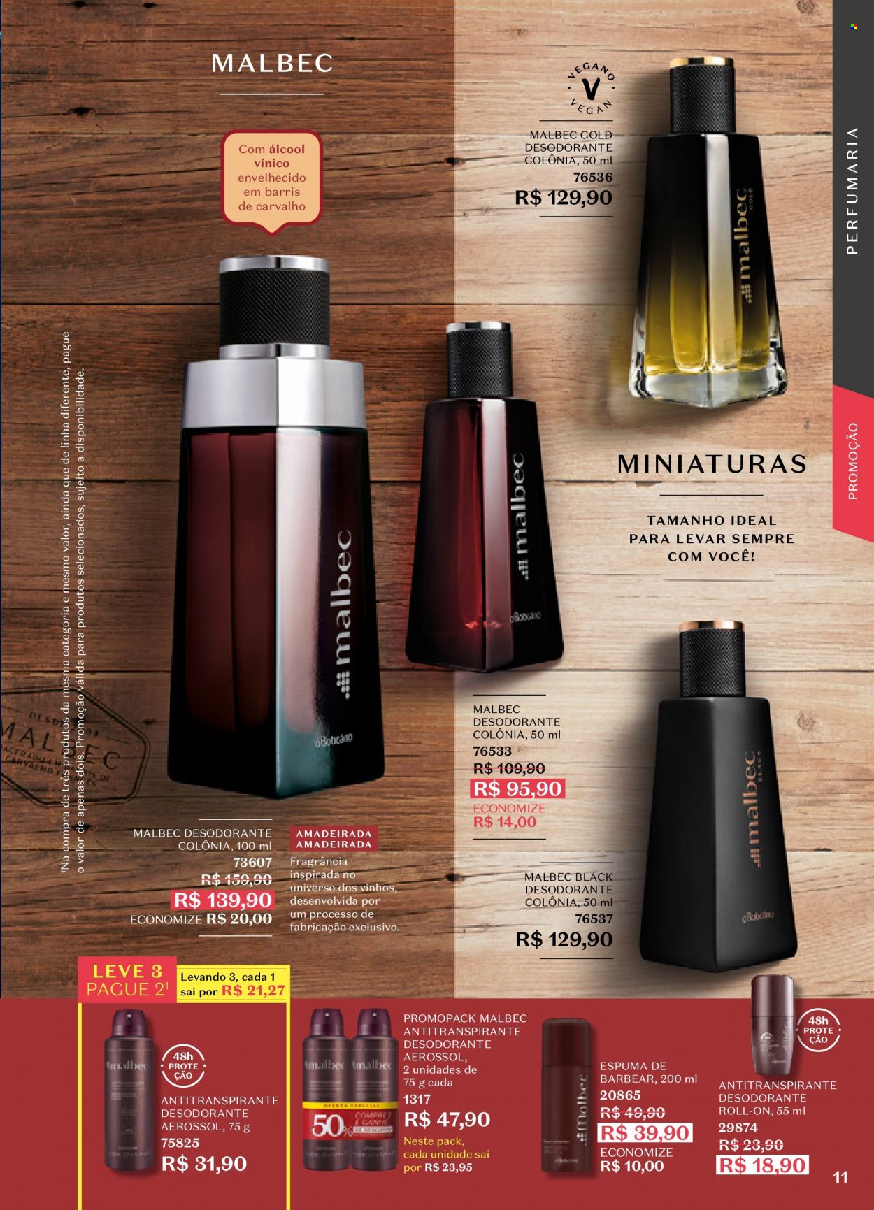 thumbnail - Folheto O Boticário - 26/12/2021 - 23/01/2022 - Produtos em promoção - desodorante, antitranspirante, espuma de barbear. Página 11.
