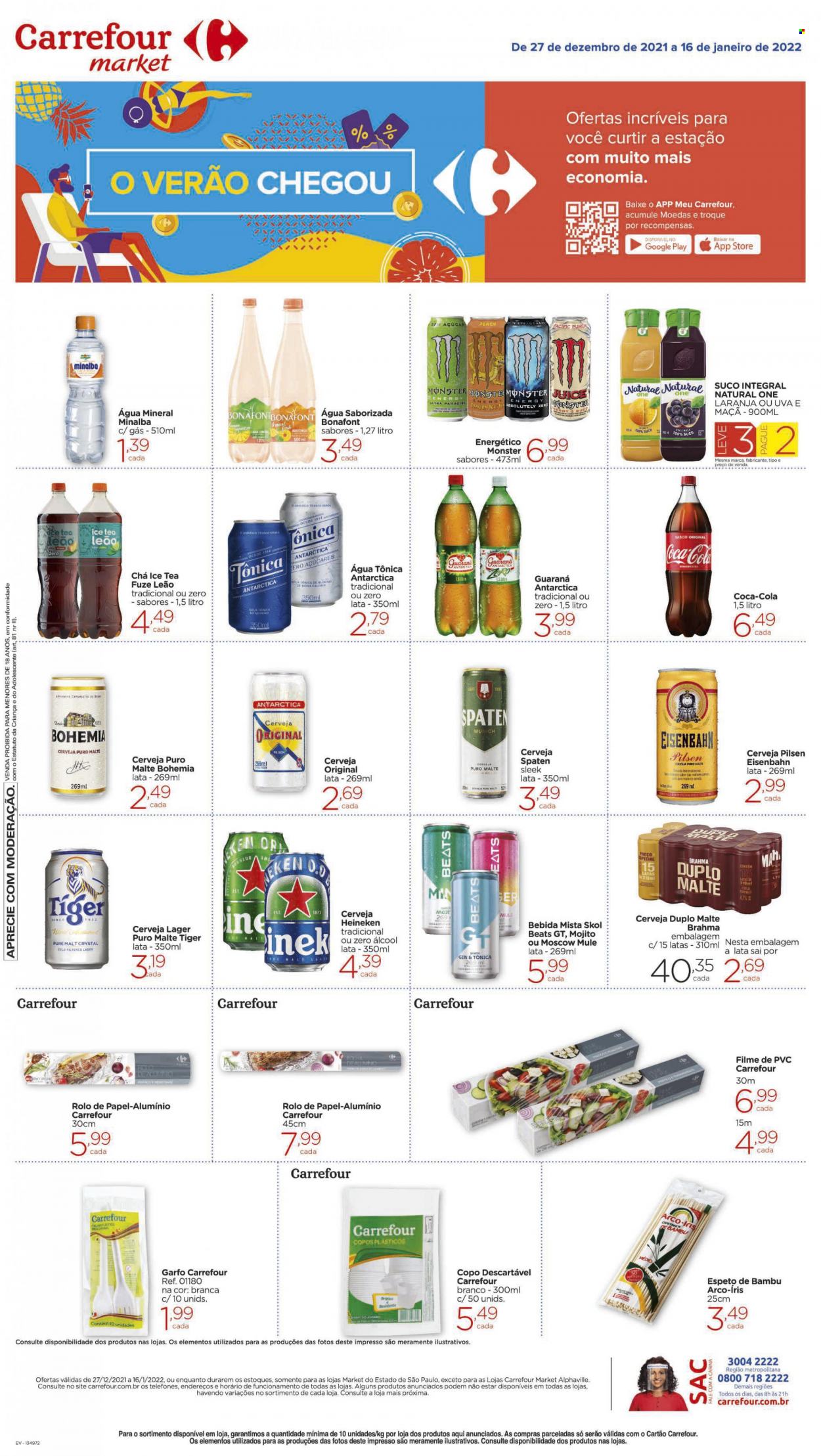 Folheto Carrefour Market - 27/12/2021 - 16/01/2022. Página 1