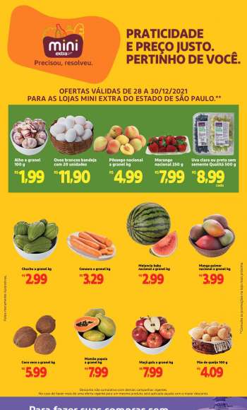 Folheto Mini Extra - 28/12/2021 - 30/12/2021.