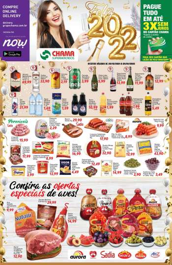 Folheto Chama Supermercados - 29/12/2021 - 04/01/2022.