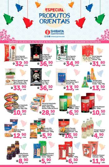 Folheto Shibata Supermercados - 24/12/2021 - 10/01/2022.
