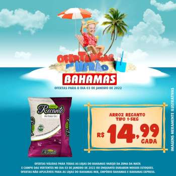 Folheto Bahamas Supermercados - 03/01/2022 - 03/01/2022.