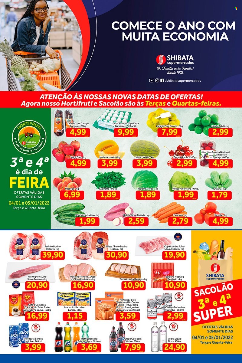 Folheto Shibata Supermercados - 04/01/2022 - 10/01/2022. Página 1