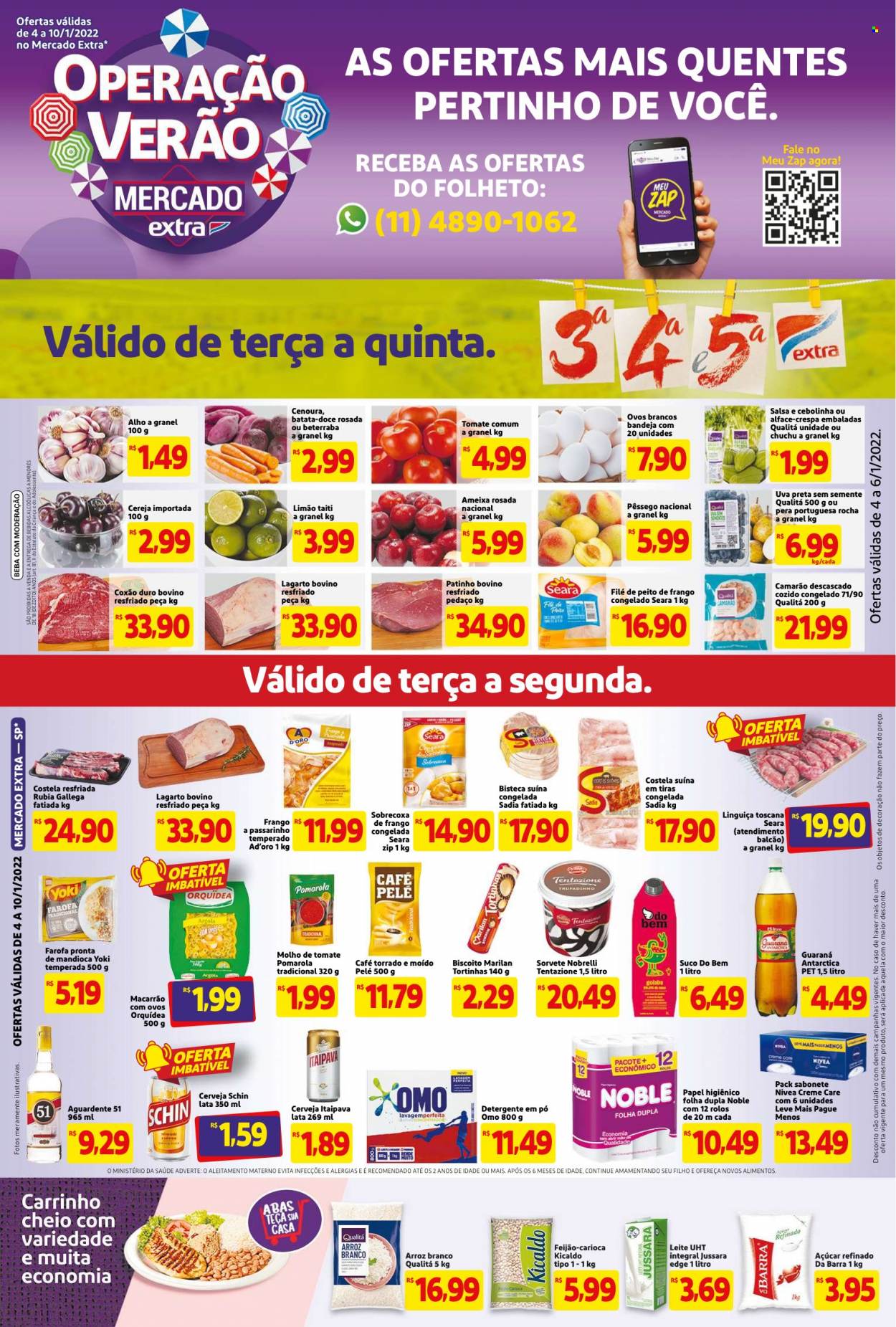 Folheto Mercado Extra - 04/01/2022 - 10/01/2022. Página 1