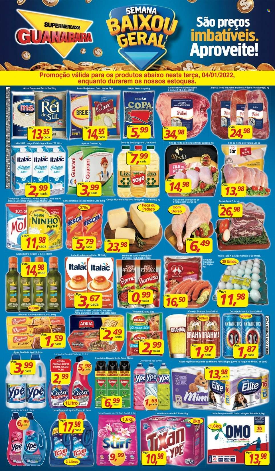 Folheto Supermercados Guanabara - 04/01/2022 - 04/01/2022. Página 1