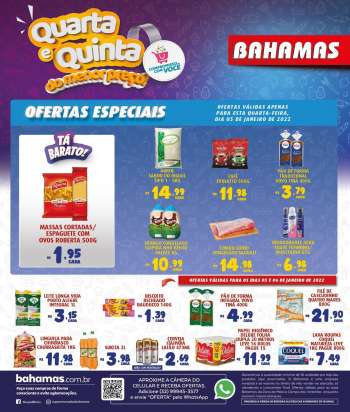 Folheto Bahamas Supermercados - 05/01/2022 - 06/01/2022.