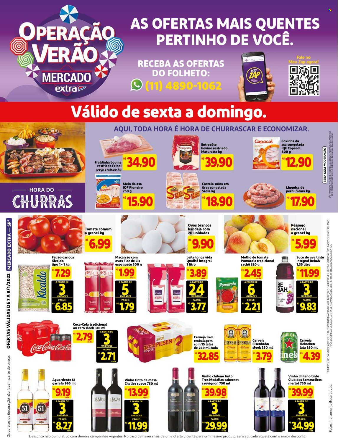 Folheto Mercado Extra - 07/01/2022 - 09/01/2022. Página 1