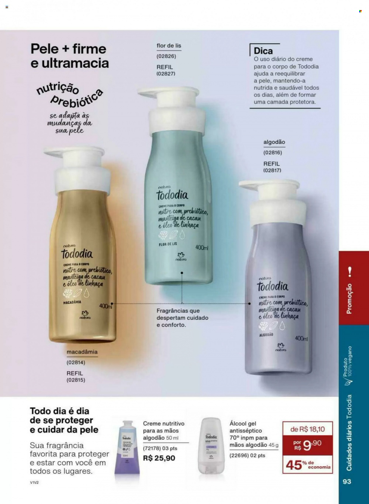 thumbnail - Folheto Natura - Produtos em promoção - gel antisséptico. Página 93.