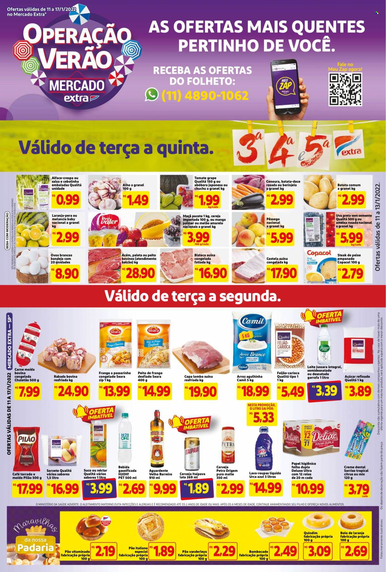 Folheto Mercado Extra - 11/01/2022 - 17/01/2022. Página 1