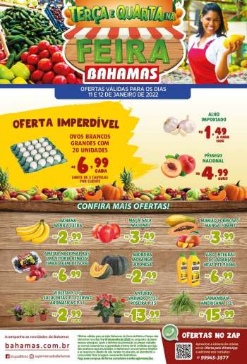 Folheto Bahamas Supermercados - 11/01/2022 - 12/01/2022.