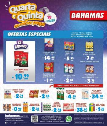 Folheto Bahamas Supermercados - 12/01/2022 - 13/01/2022.
