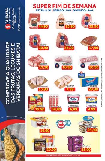 Folheto Shibata Supermercados - 14/01/2022 - 16/01/2022.