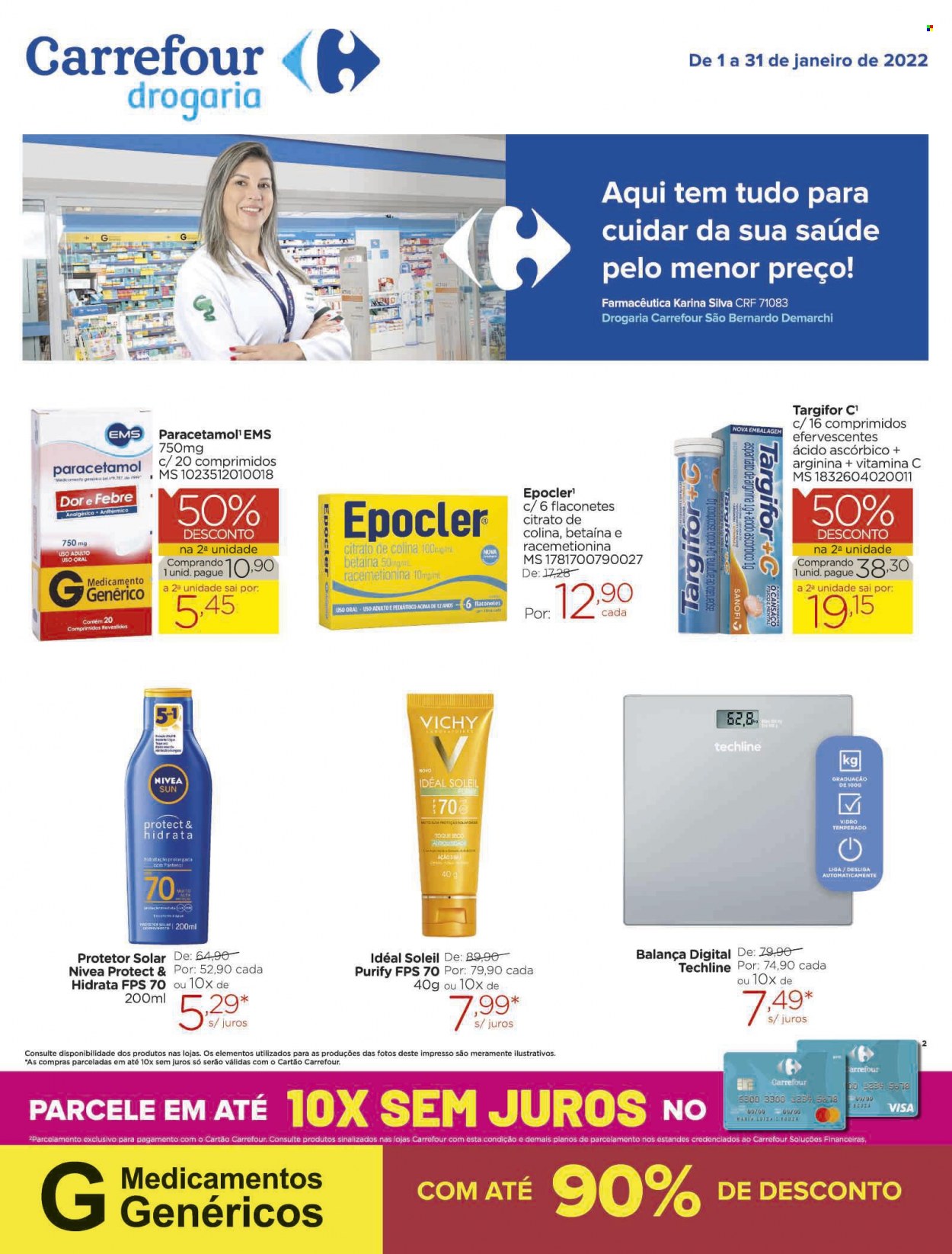 Folheto Carrefour Drogaria - 01/01/2022 - 31/01/2022. Página 1