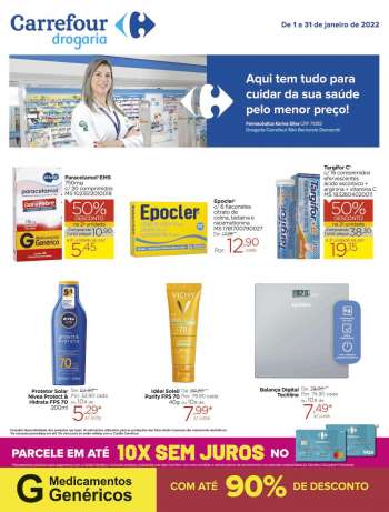 Folheto Carrefour Drogaria - 01/01/2022 - 31/01/2022.