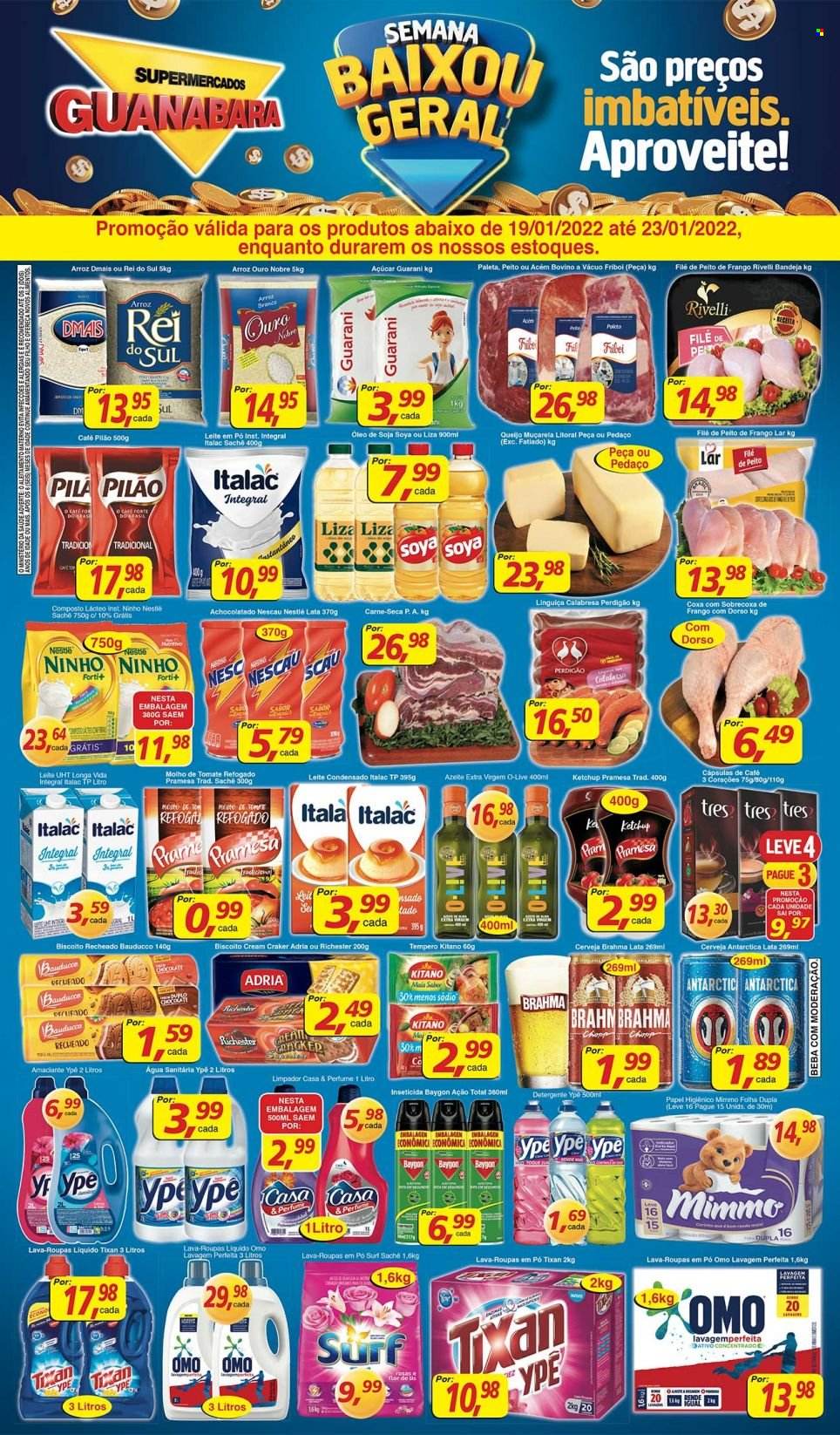 Folheto Supermercados Guanabara - 19/01/2022 - 23/01/2022. Página 1