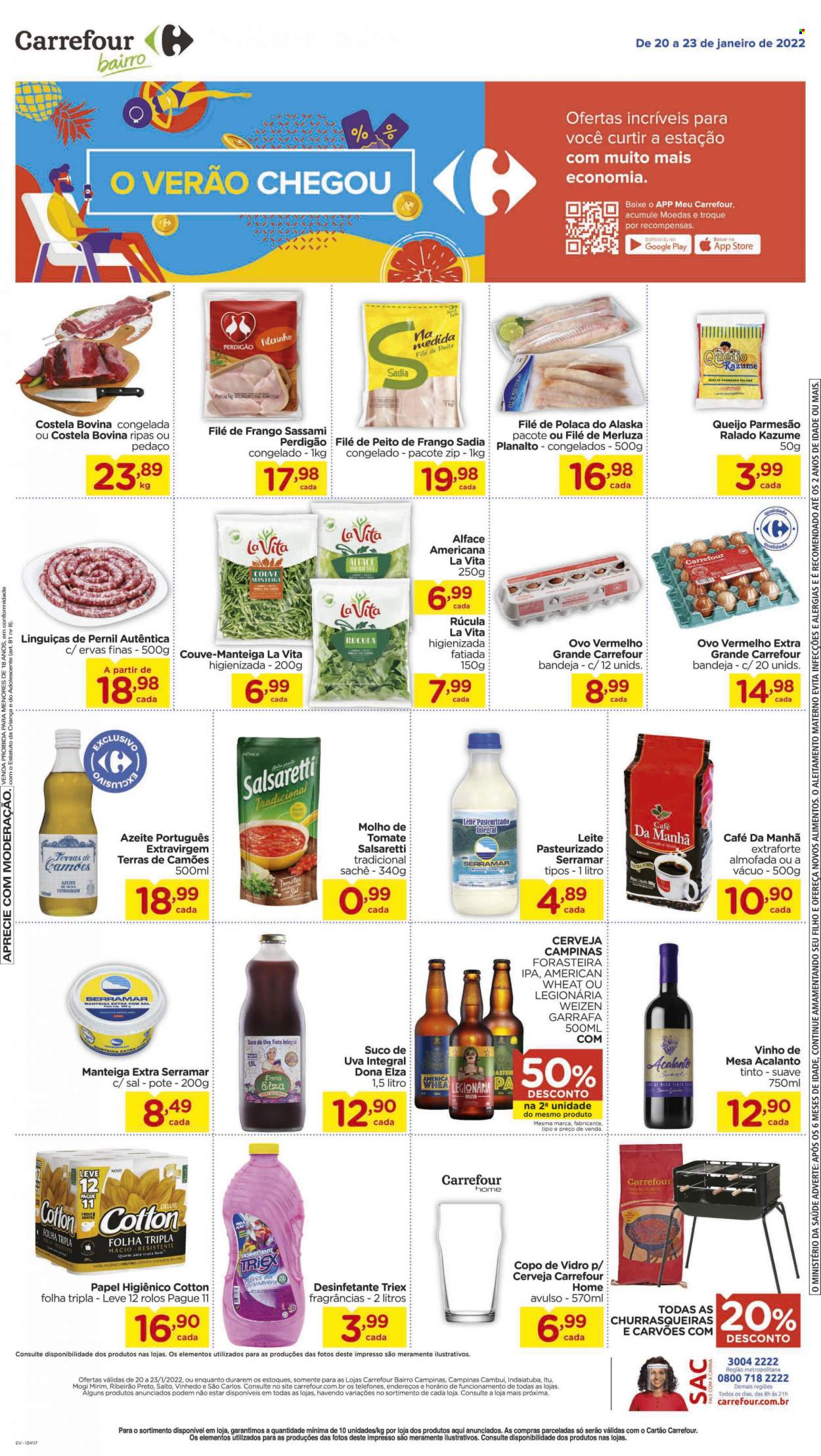 Folheto Carrefour Bairro - 20/01/2022 - 23/01/2022. Página 1