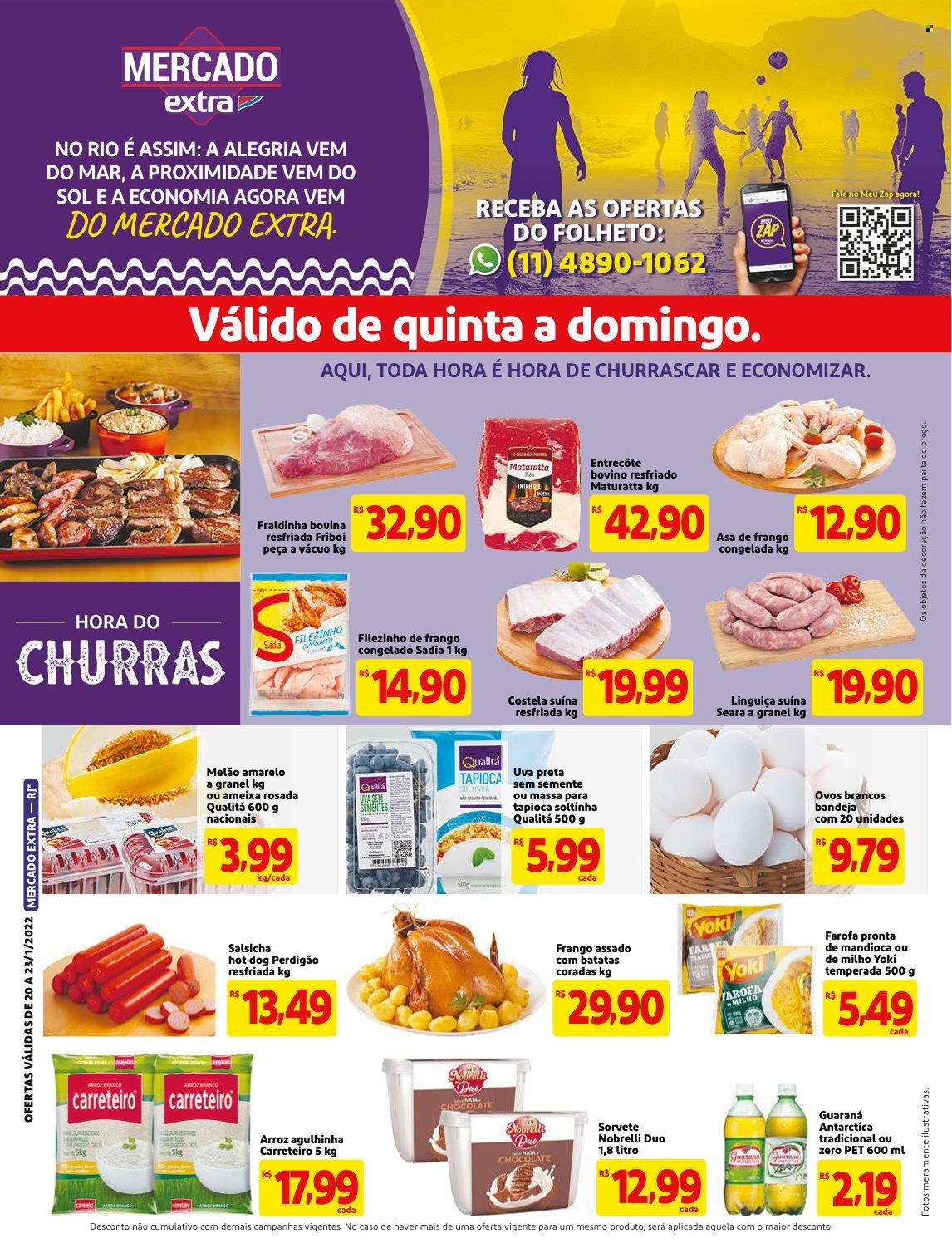 Folheto Mercado Extra - 20/01/2022 - 23/01/2022. Página 1