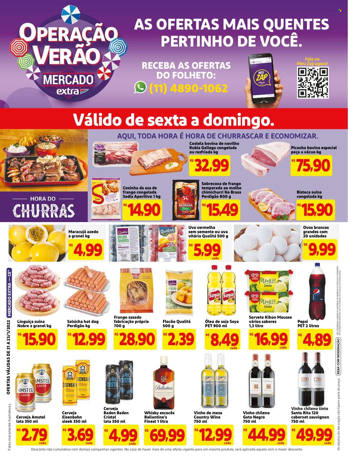Folheto Mercado Extra - 21/01/2022 - 23/01/2022. Página 1