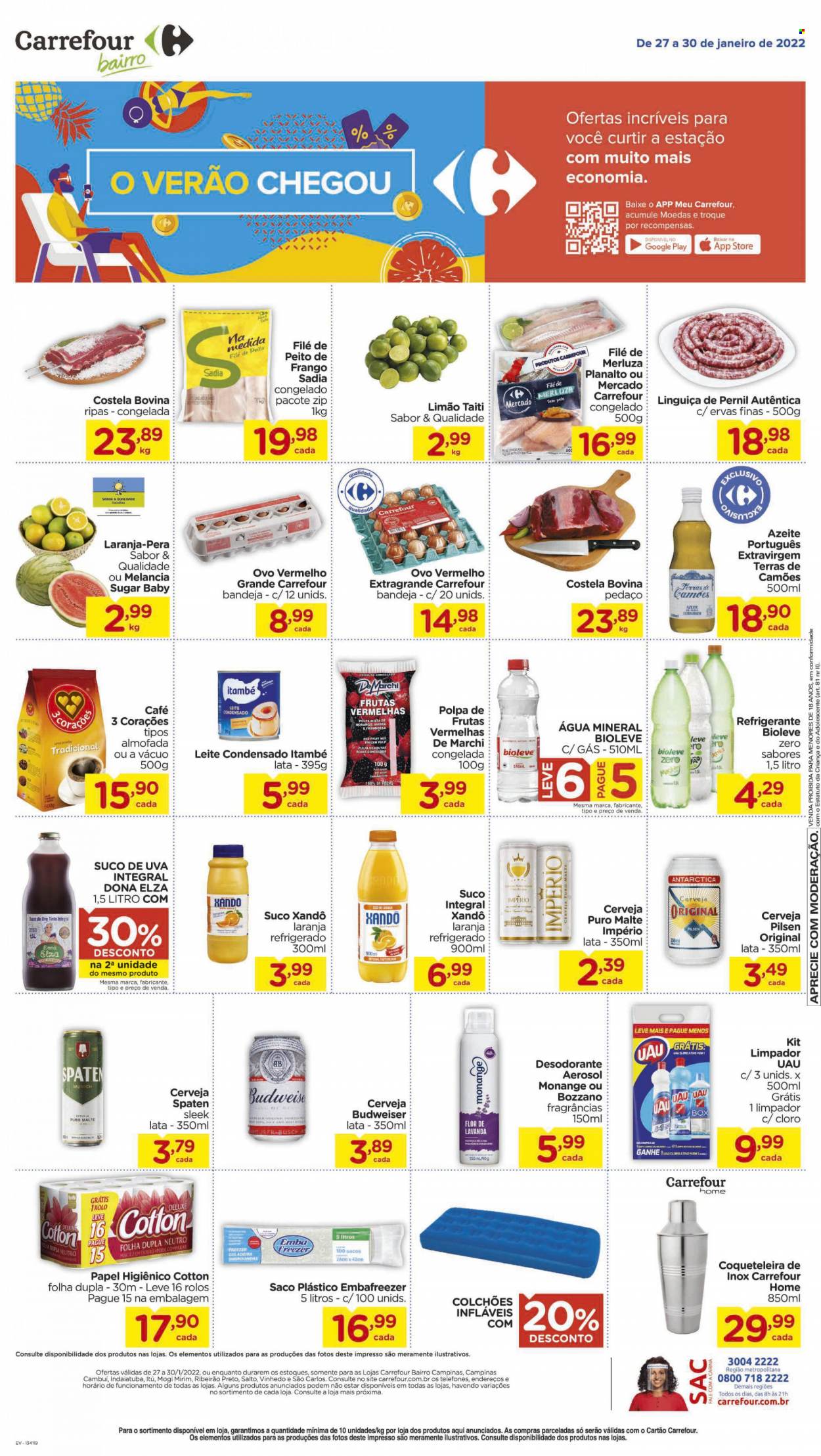 Folheto Carrefour Bairro - 27/01/2022 - 30/01/2022. Página 1