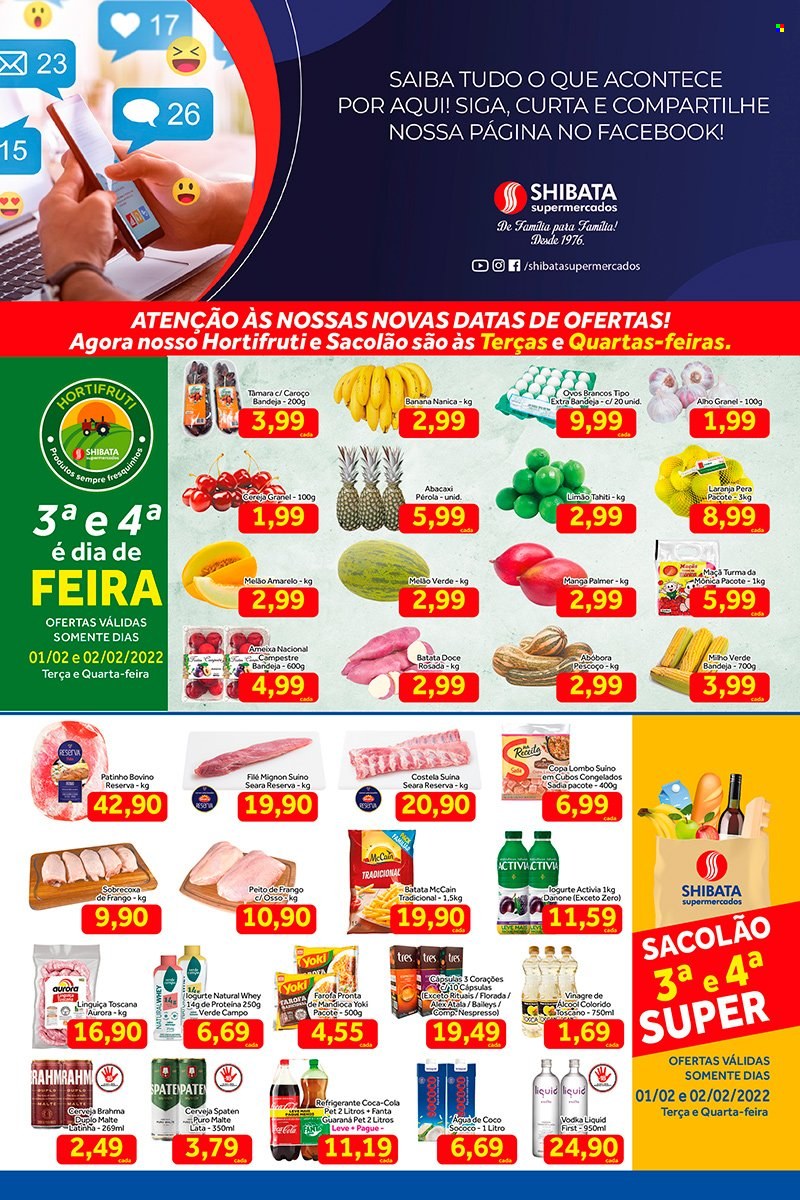 Folheto Shibata Supermercados - 01/02/2022 - 07/02/2022. Página 1