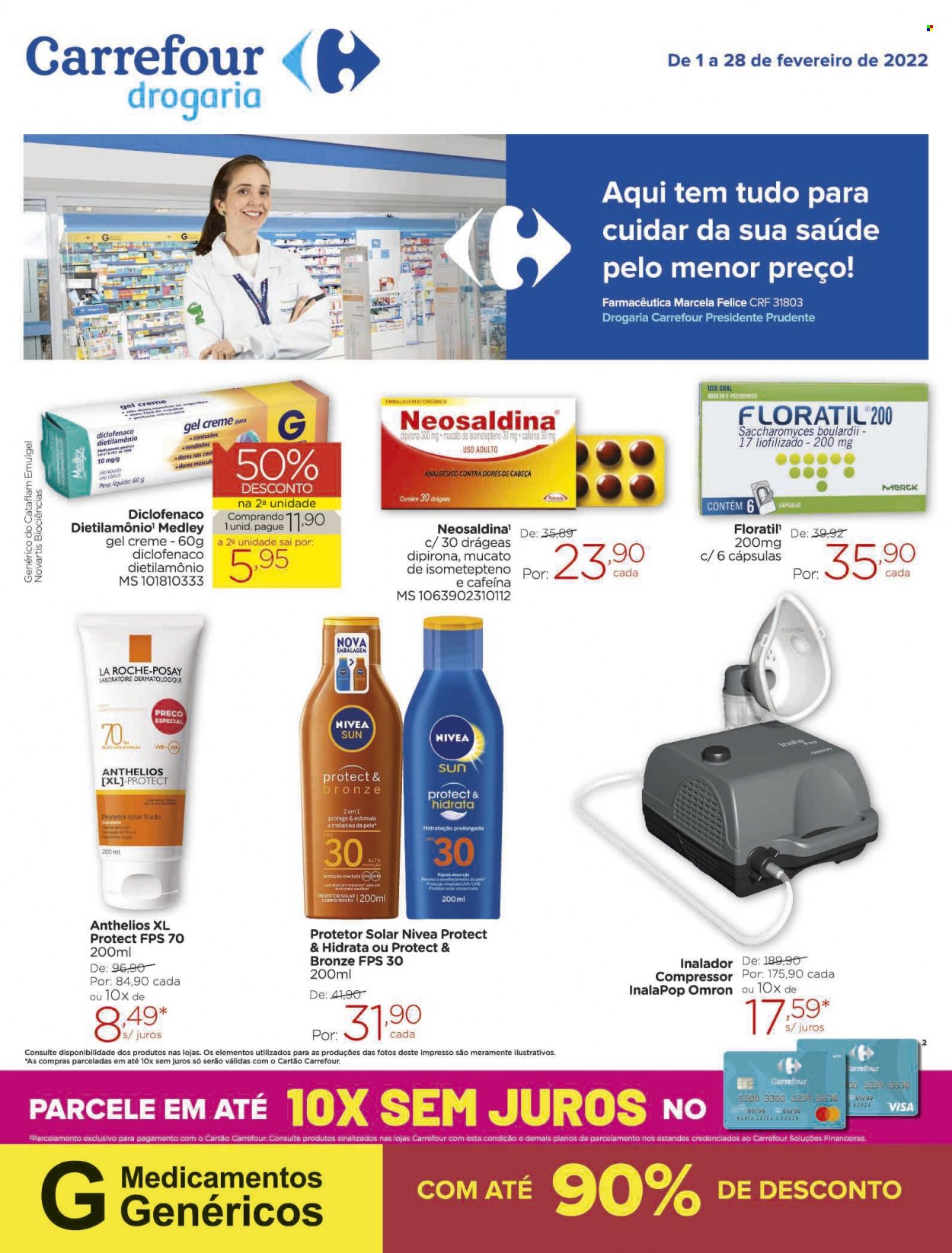 Folheto Carrefour Drogaria - 01/02/2022 - 28/02/2022. Página 1