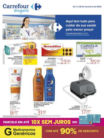 Folheto Carrefour Drogaria - 01/02/2022 - 28/02/2022.