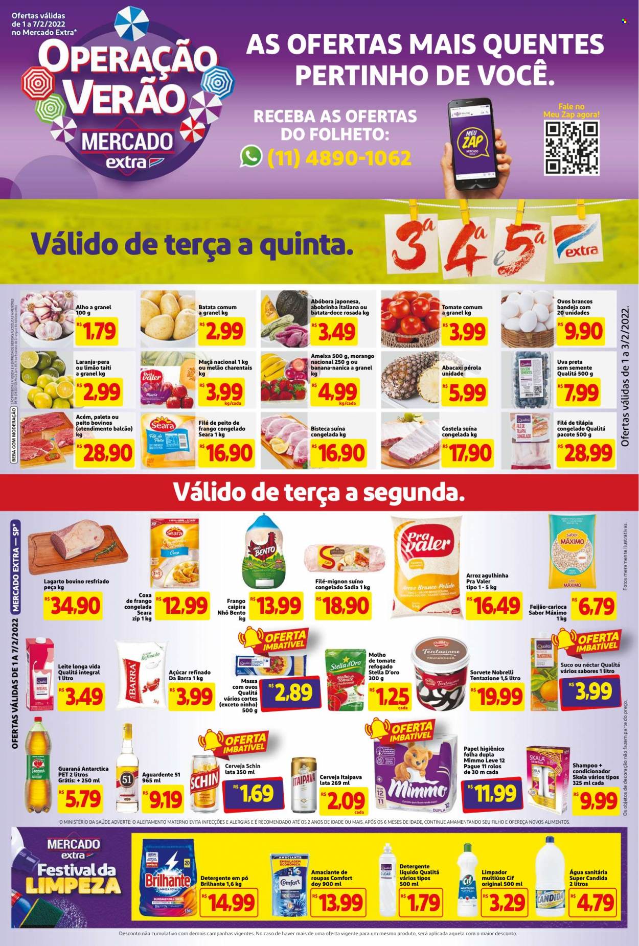 Folheto Mercado Extra - 01/02/2022 - 07/02/2022. Página 1