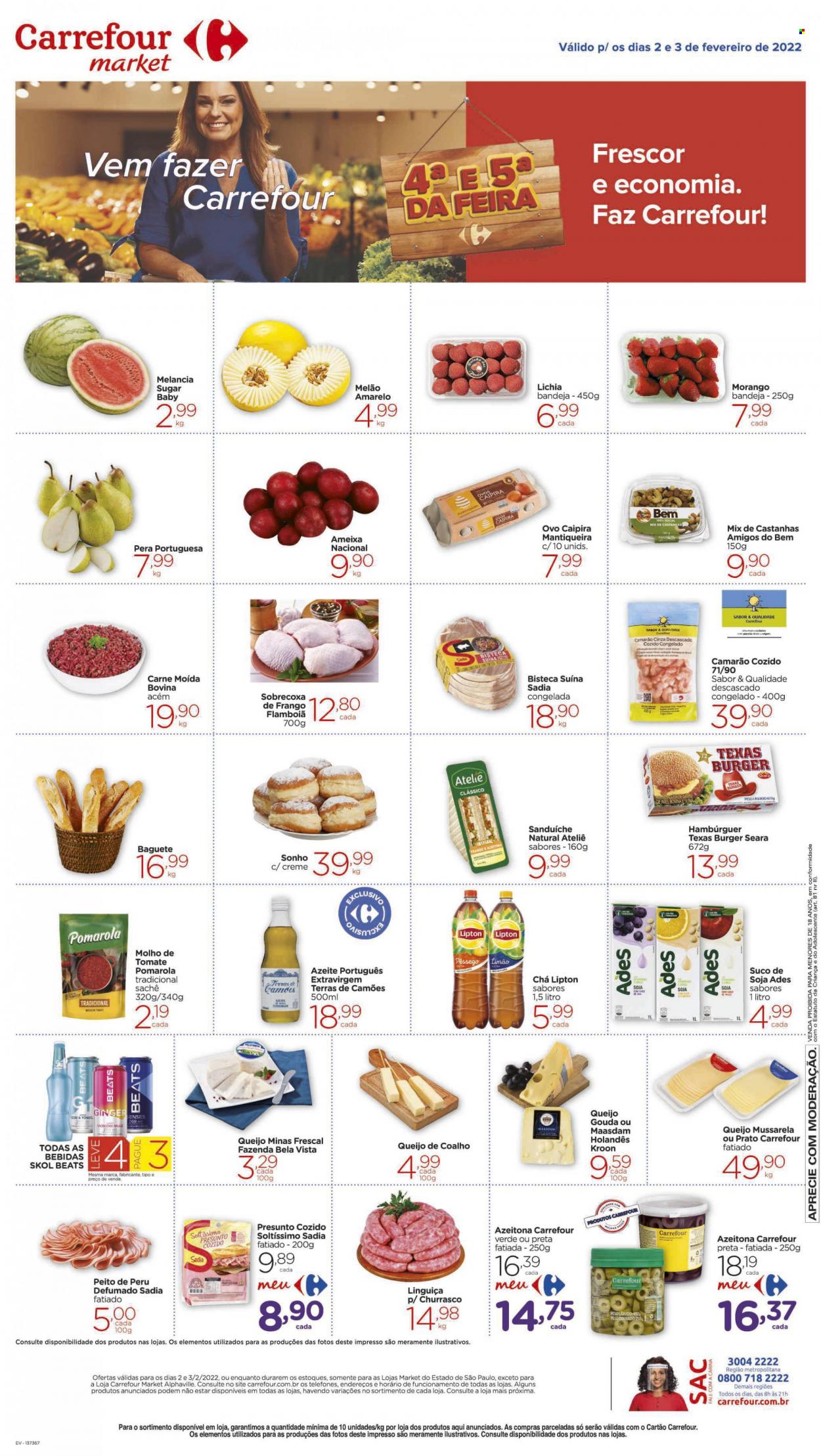 Folheto Carrefour Market - 02/02/2022 - 03/02/2022. Página 1