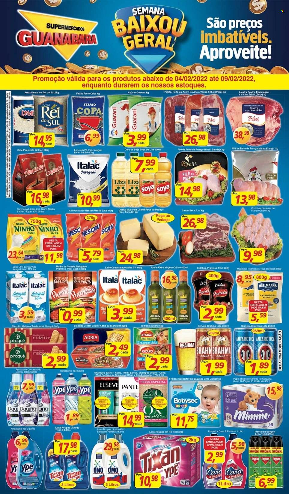 Folheto Supermercados Guanabara - 04/02/2022 - 09/02/2022. Página 12