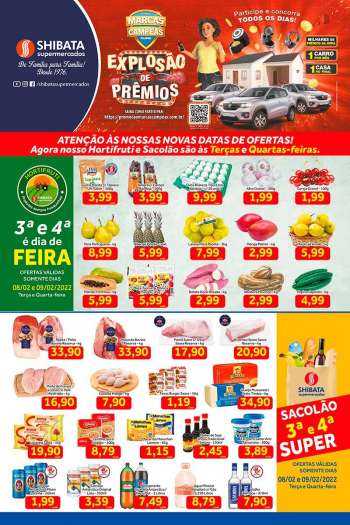 Folheto Shibata Supermercados - 08/02/2022 - 14/02/2022.