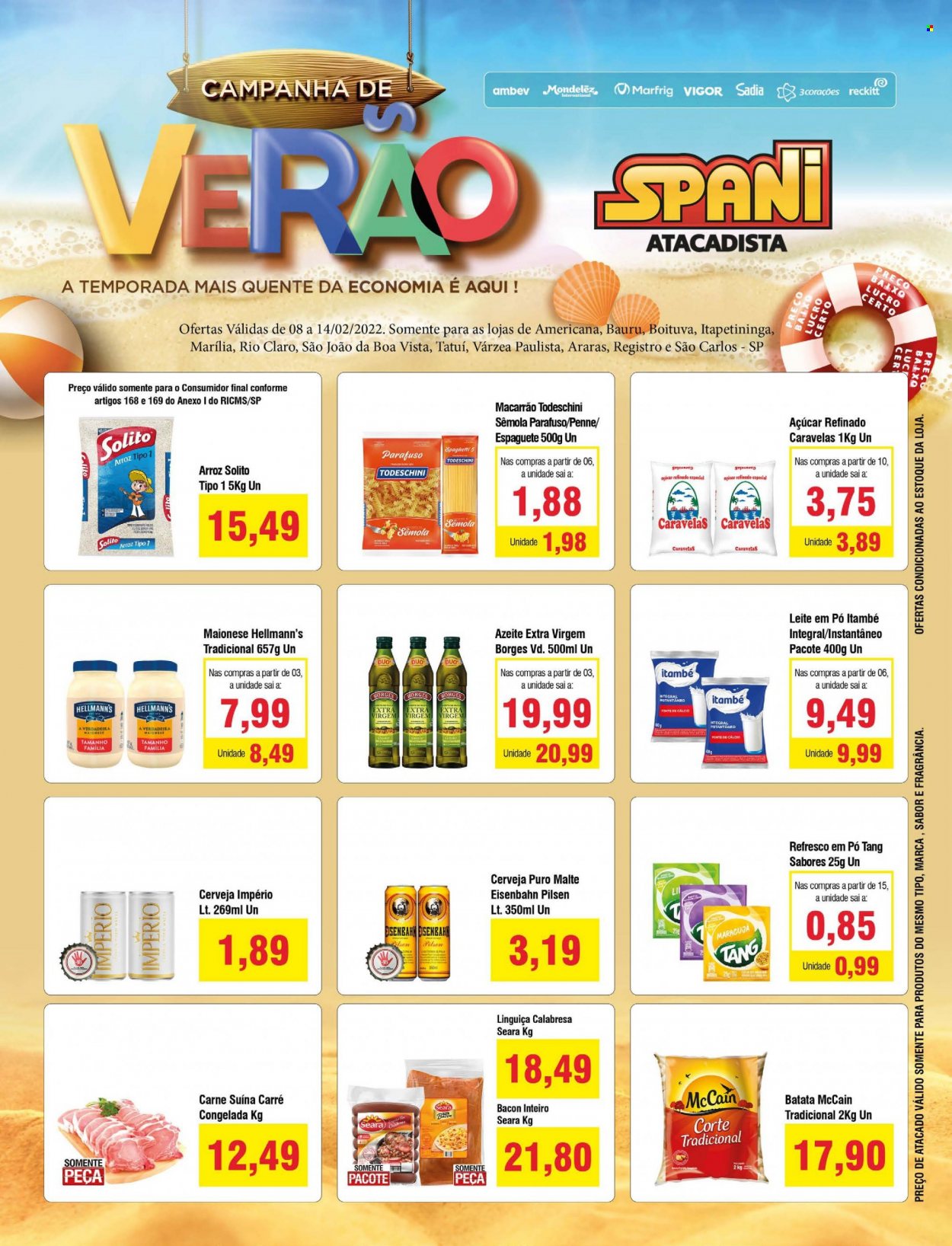 Folheto Spani Atacadista - 08/02/2022 - 14/02/2022. Página 1