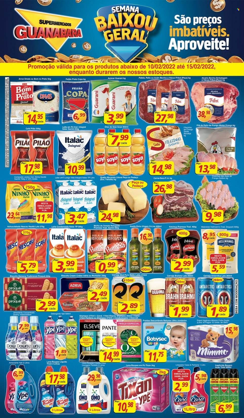 Folheto Supermercados Guanabara - 10/02/2022 - 15/02/2022. Página 12