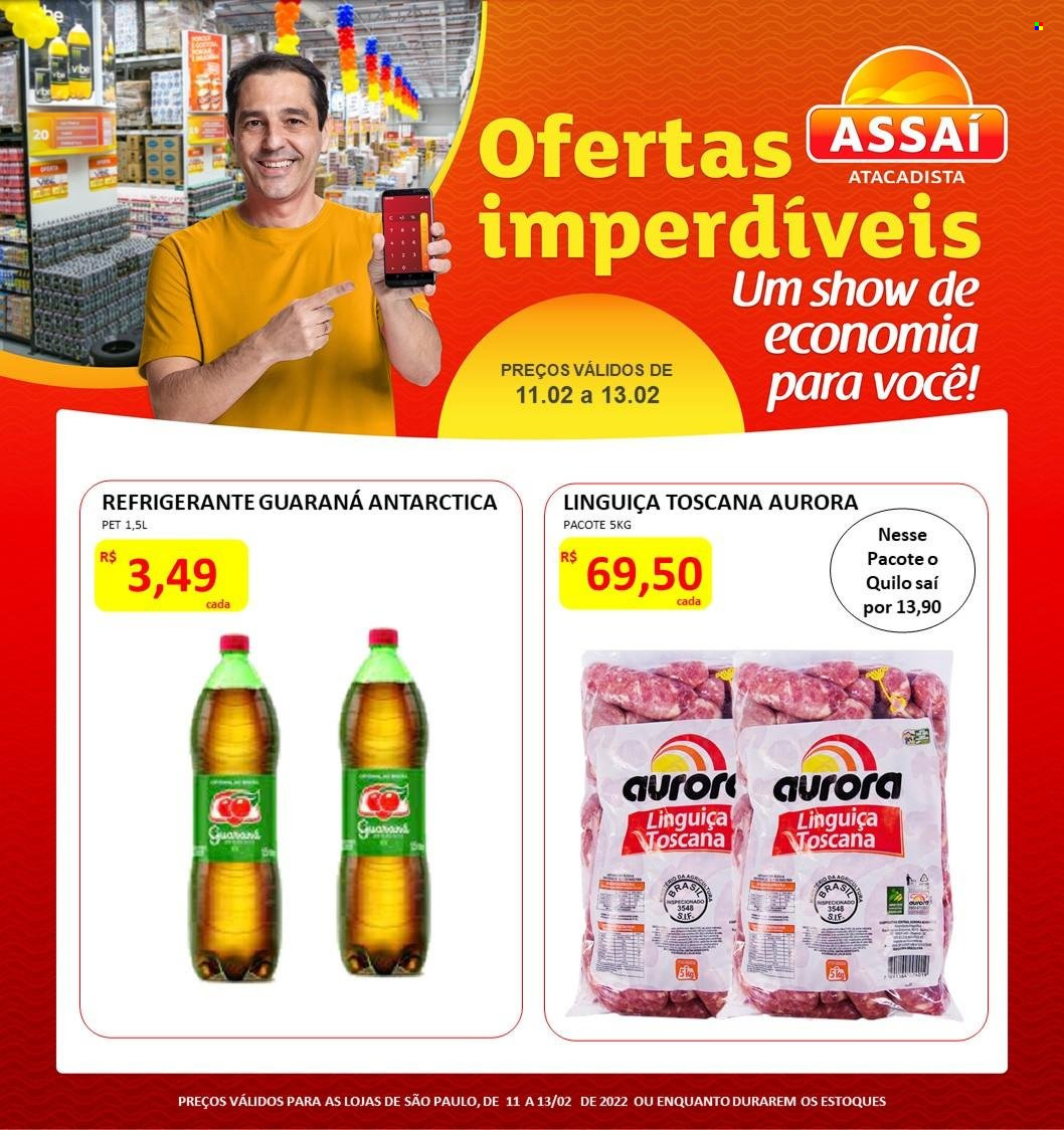 Folheto Assaí Atacadista - 11/02/2022 - 13/02/2022. Página 1