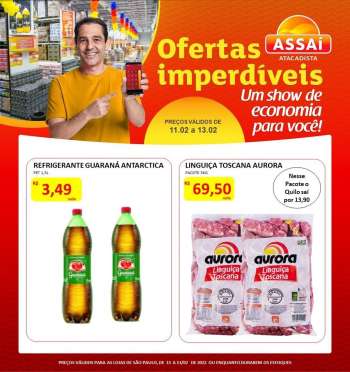 Folheto Assaí Atacadista - 11/02/2022 - 13/02/2022.