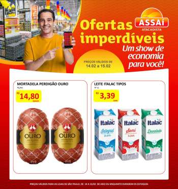 Folheto Assaí Atacadista - 14/02/2022 - 15/02/2022.