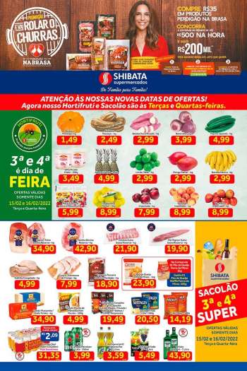 Folheto Shibata Supermercados - 15/02/2022 - 21/02/2022.
